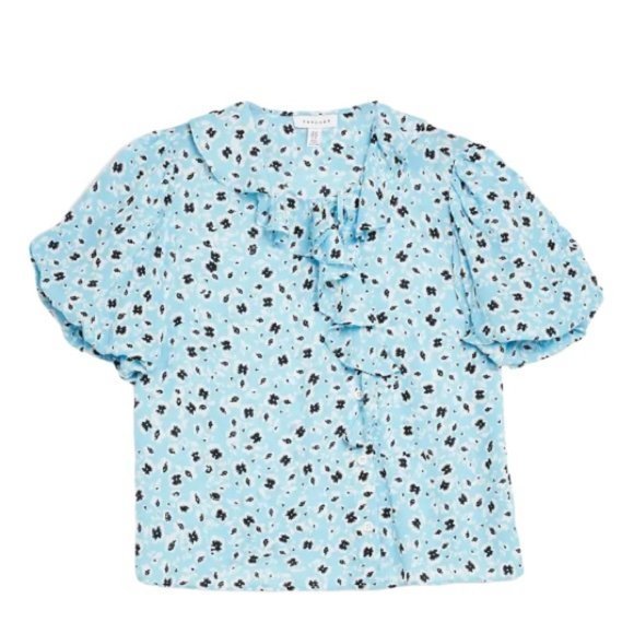 NWT TOPSHOP | Floral Ruffle Tea Top - 6 - Picture 3 of 4